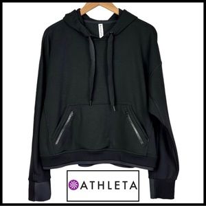 Athleta Recover Hoodie in Black. Size L.